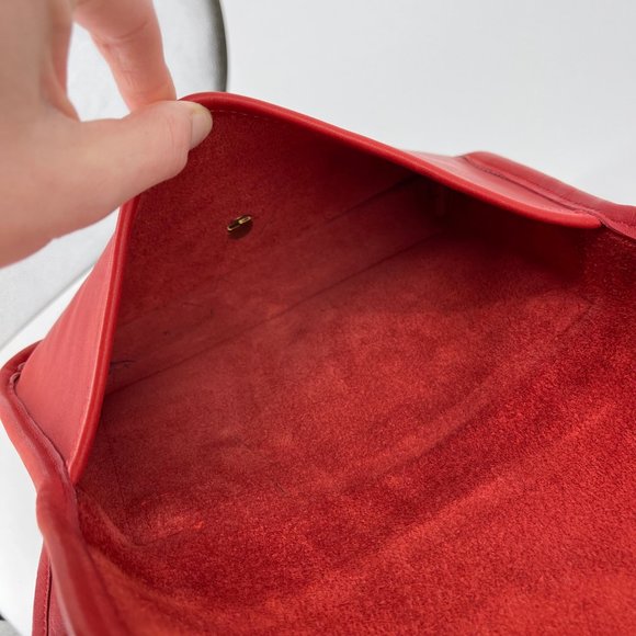 Coach Vintage Red Twin Bonnie Cashin Double Sided Red Leather Clutch HandBag - Picture 10 of 15